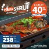 Promo OCEAN 8 PESTA SERU - BELI Kerapu Macan HANYA 238RIBU per EKOR berlaku setiap hari Jumat-Minggu sd. 30 Juni 2024