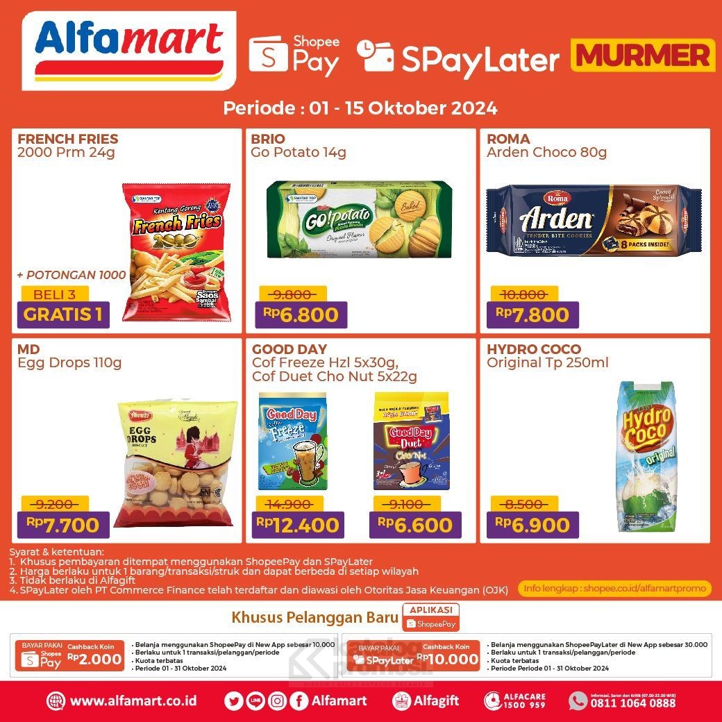 Promo Alfamart ShopeePay Murmer 01-15 Oktober 2024