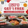 Promo Gyu-Kaku Buy 3 Get 1 untuk Corporate & Birthday Buffet