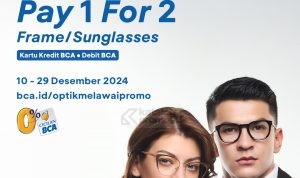 Promo OPTIK MELAWAI BCA - PAY 1 FOR 2 FRAME / SUNGLASSES*