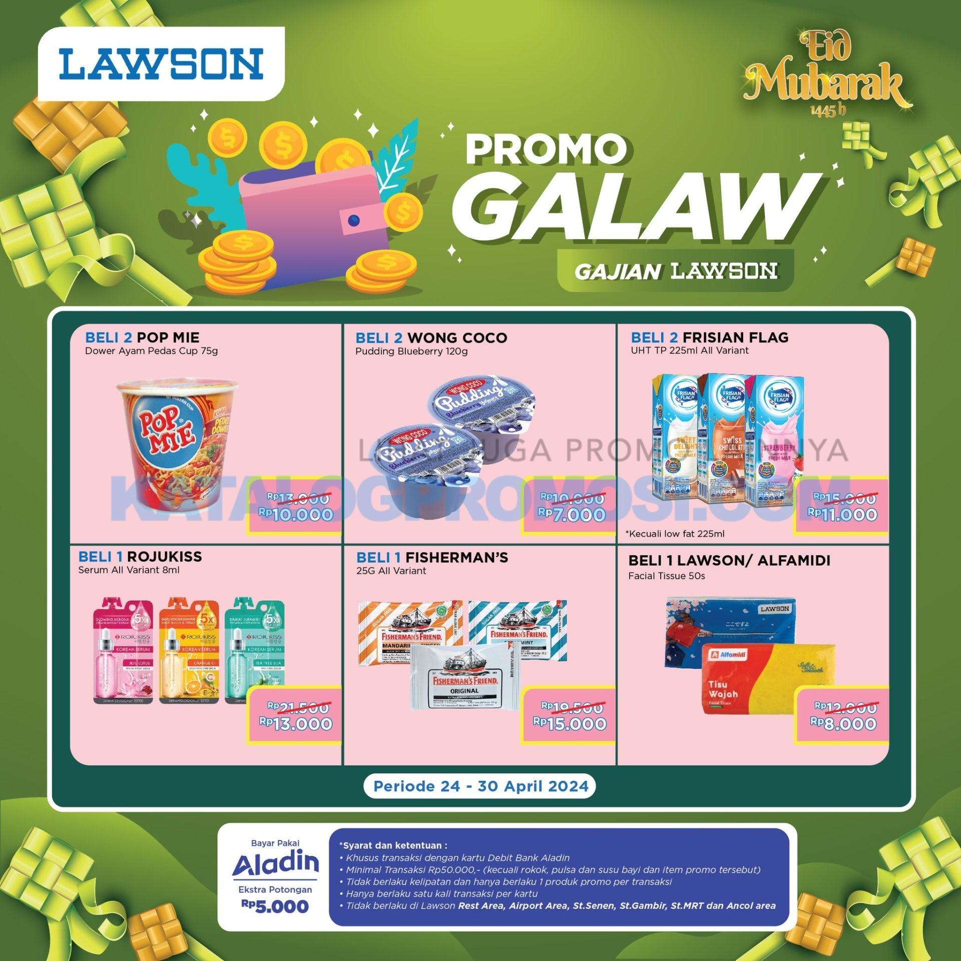 LAWSON Promo GALAW (Gajian Lawson) - Harga Spesial Produk Pilihan + Potongan Tambahan* berlaku tanggal 24-30 April 2024