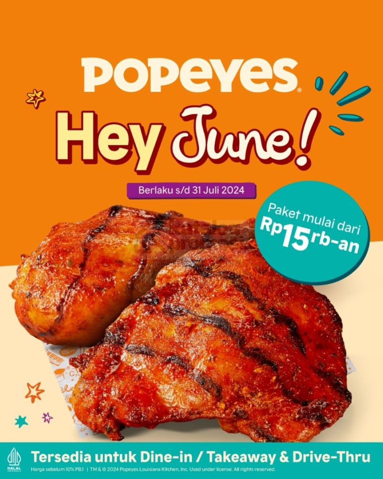 PROMO POPEYES KUPON DISKON JUNI 2024