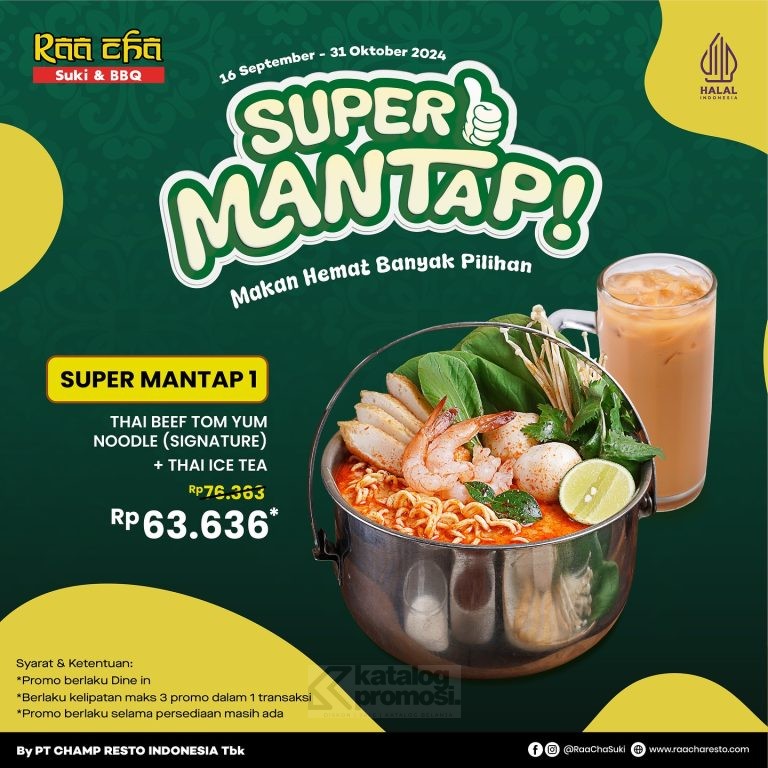 Promo RAA CHA SUKI PAKET SUPER MANTAP mulai Rp. 63RIBUAN AJA!