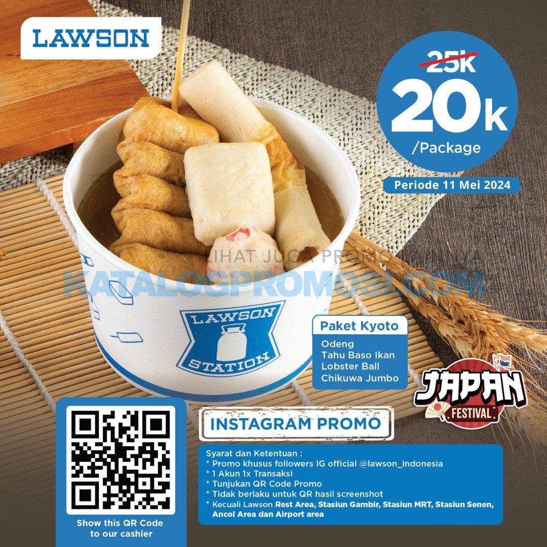 Promo LAWSON INSTAGRAM SPECIAL - Harga Spesial untuk Paket Kyoto, berlaku hanya di tanggal 11 Mei 2024
