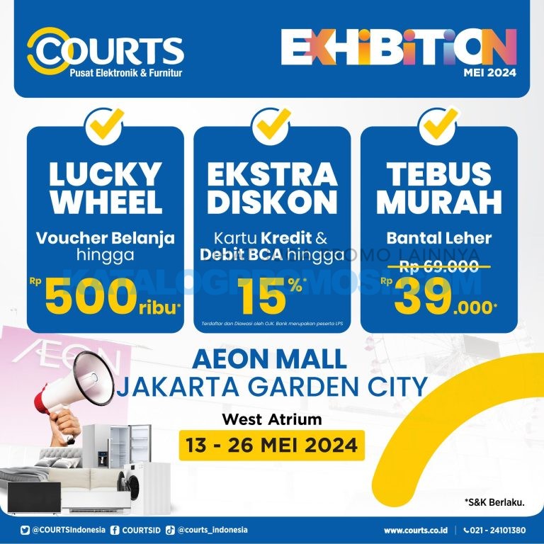 COURTS Exhibition di AEON Mall Jakarta Garden City