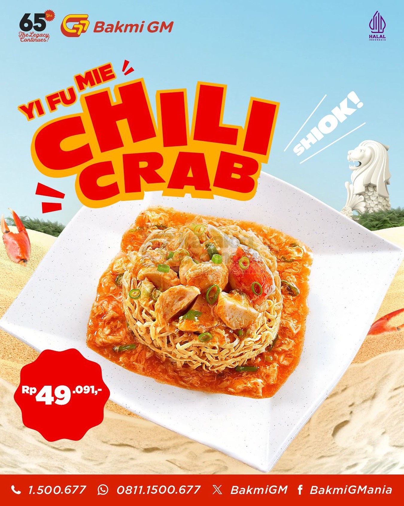PROMO BAKMI GM MENU BARU! Yi Fu Mie Chili Crab HARGA SPESIAL cuma Rp. 49.091