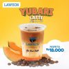 Promo LAWSON SPESIAL YUBARI LATTE cuma 18K/cup