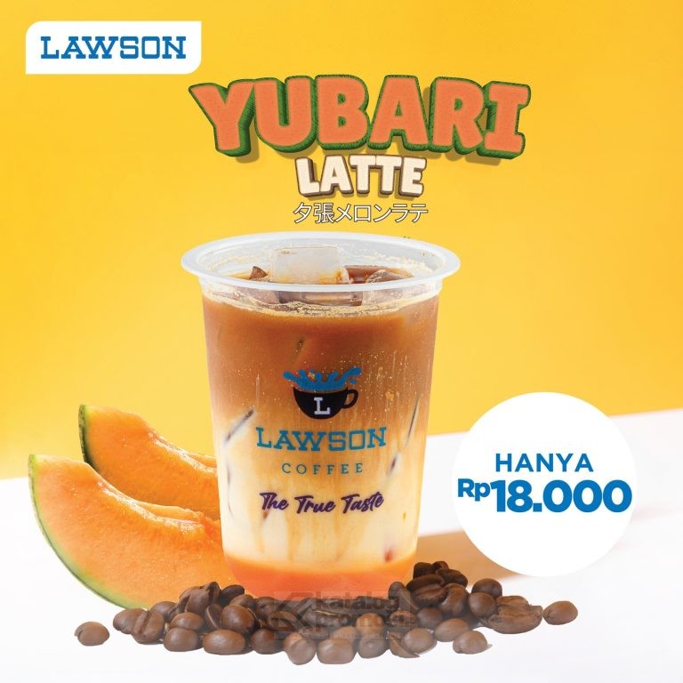 Promo LAWSON SPESIAL YUBARI LATTE cuma 18K/cup