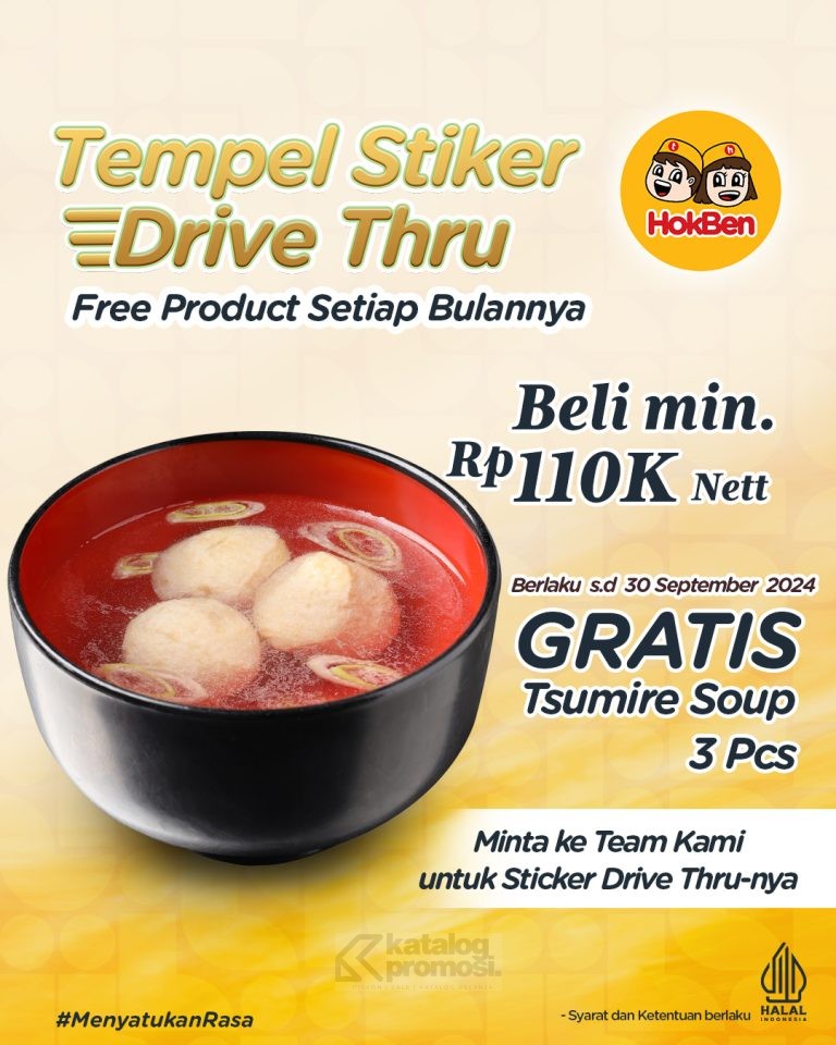 Promo HokBen Drive Thru GRATIS MENU