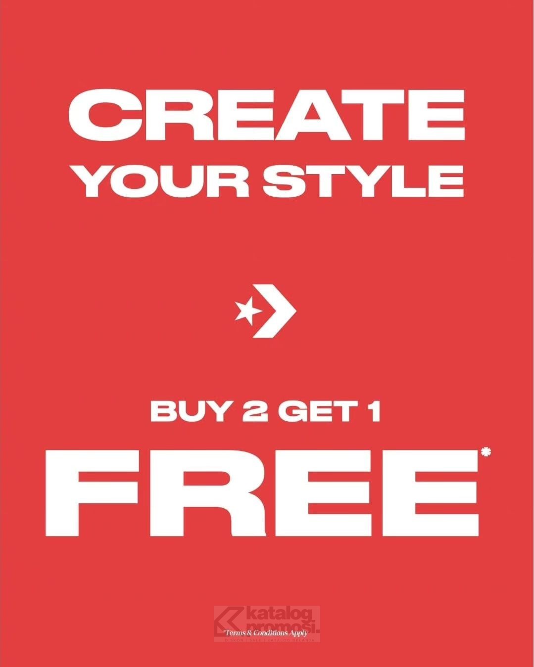 Promo CONVERSE Weekend Sale – BUY 2 GET 1 FREE