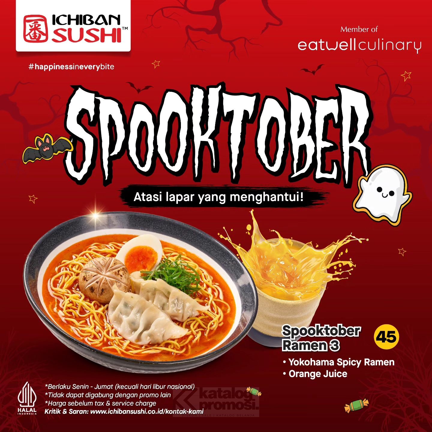 Promo ICHIBAN SUSHI SPOOKTOBER – HARGA PAKET mulai Rp. 45RIBUAN