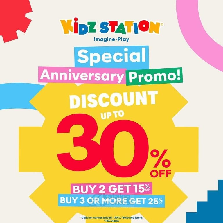 Promo KIDZ STATION Anniversary Diskon Hingga 30% Off*