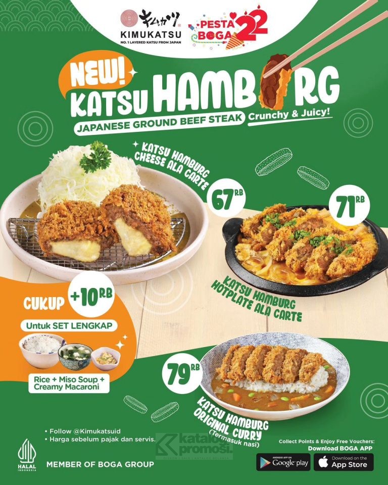 Promo KIMUKATSU Menu Baru Katsu Hamburg mulai Rp. 67.000