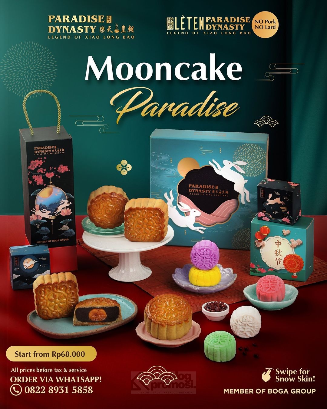 Promo Paradise Dynasty Mooncake Paradise mulai Rp 68.000