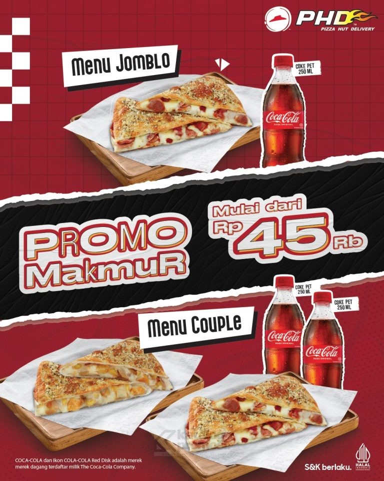 Promo PHD Combo For Two Paket Pasta atau Nasi untuk berdua cuma Rp. 59.091 + GRATIS Es Lemon