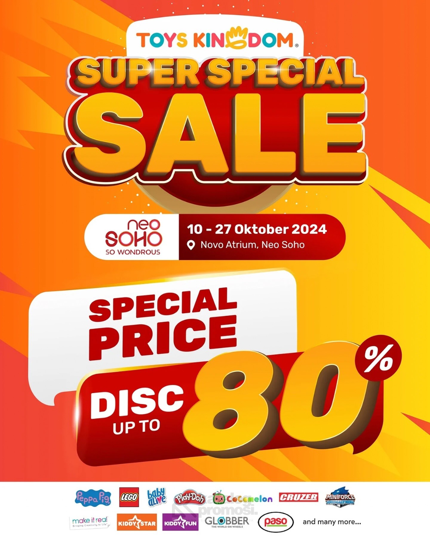 Promo Toys Kingdom Super Special Sale up to 80% off