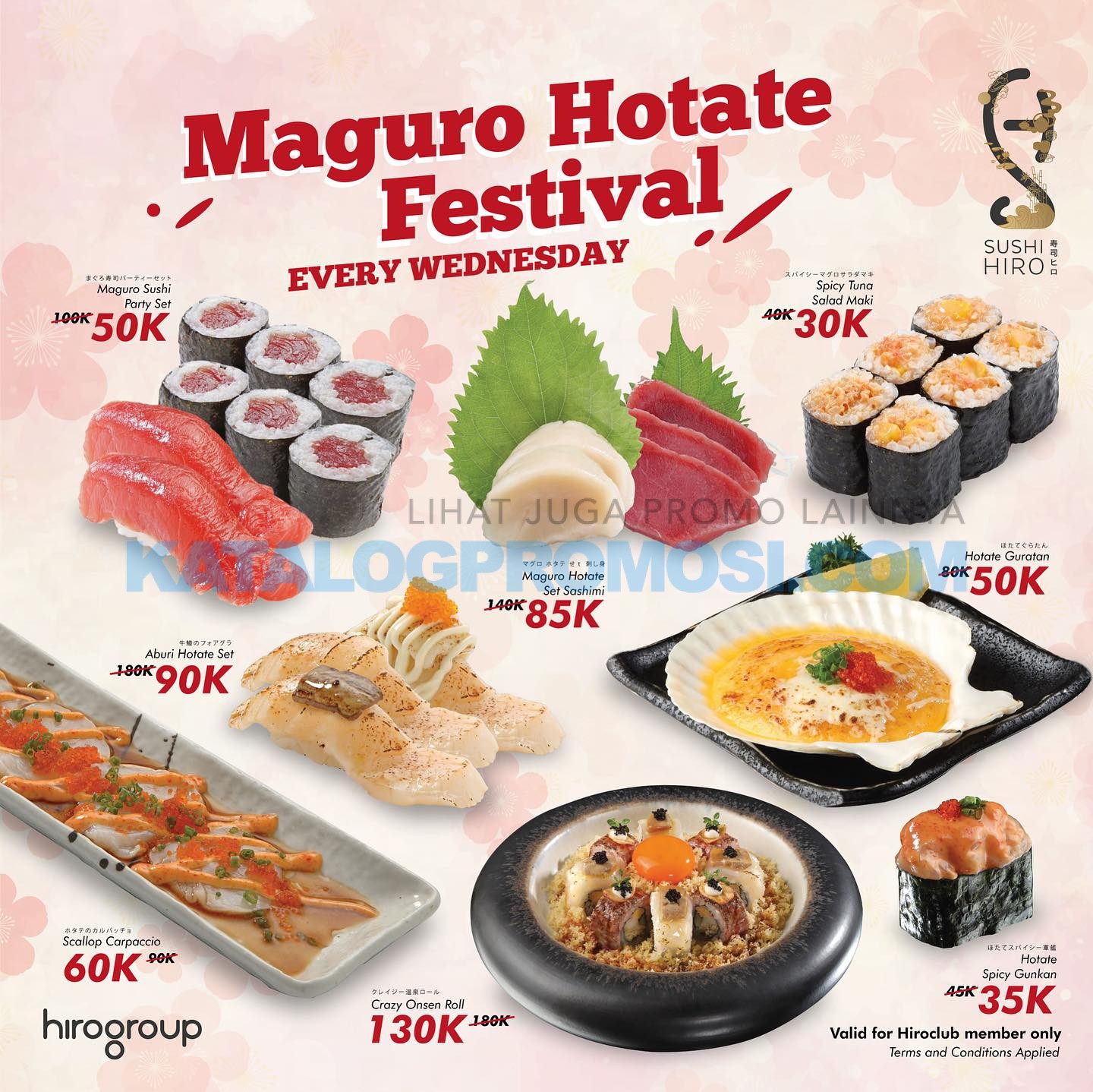 Promo SUSHI HIRO Maguro Hotate Festival mulai Rp. 35RIBUAN BERLAKU setiap hari Rabu selama bulan Mei 2024