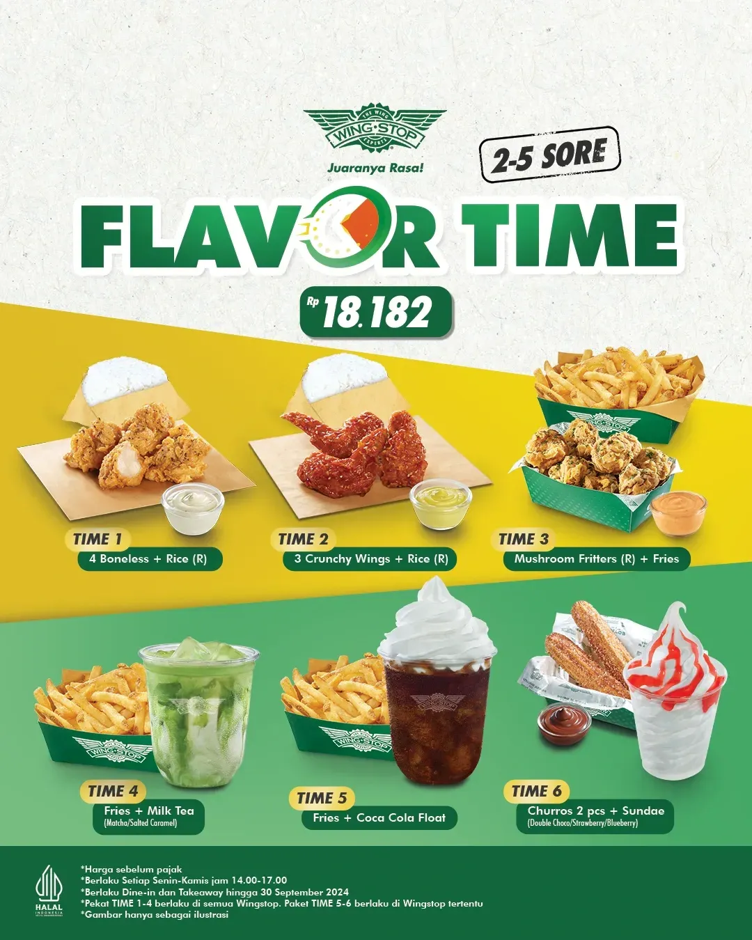 Promo WINGSTOP FLAVOR TIME - HARGA PAKET cuma Rp. 18RIBUAN