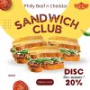 Promo Raffel’s Sandwich Philly Beef N Cheddar Club Sandwich Discount 20% for Members