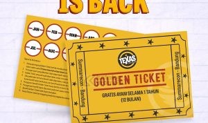 Promo Texas Chicken Summarecon Bandung Golden Ticket Gratis Ayam Selama Satu Tahun