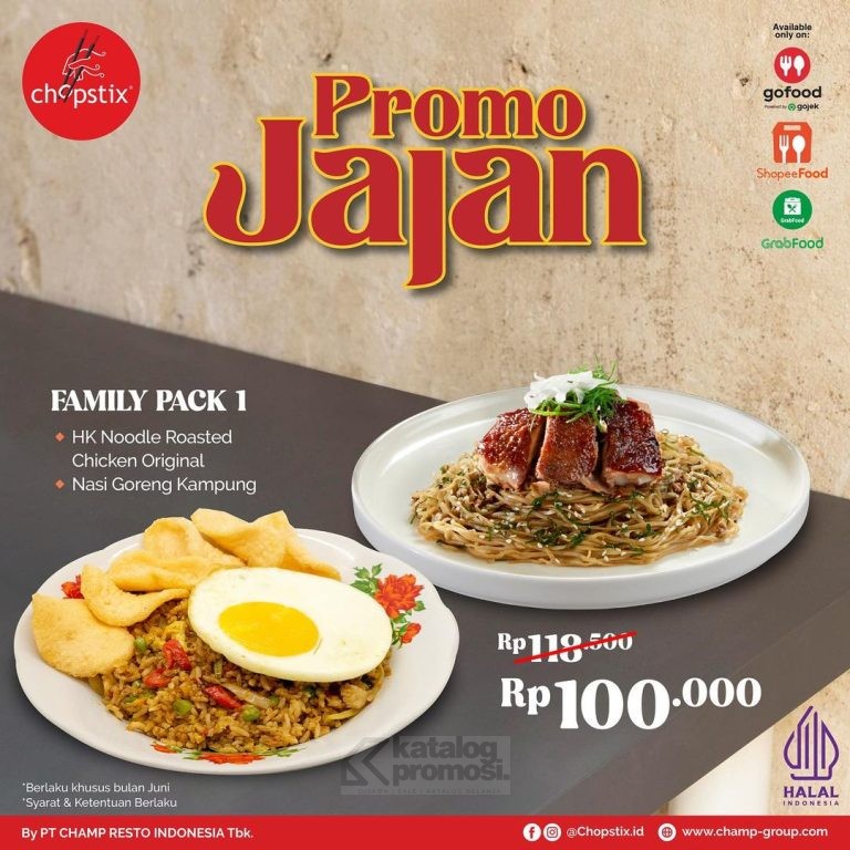 Promo CHOPSTIX PAKET HEMAT FAMILY PACK mulai Rp. 100.000 khusus ONLINE DELIVERY