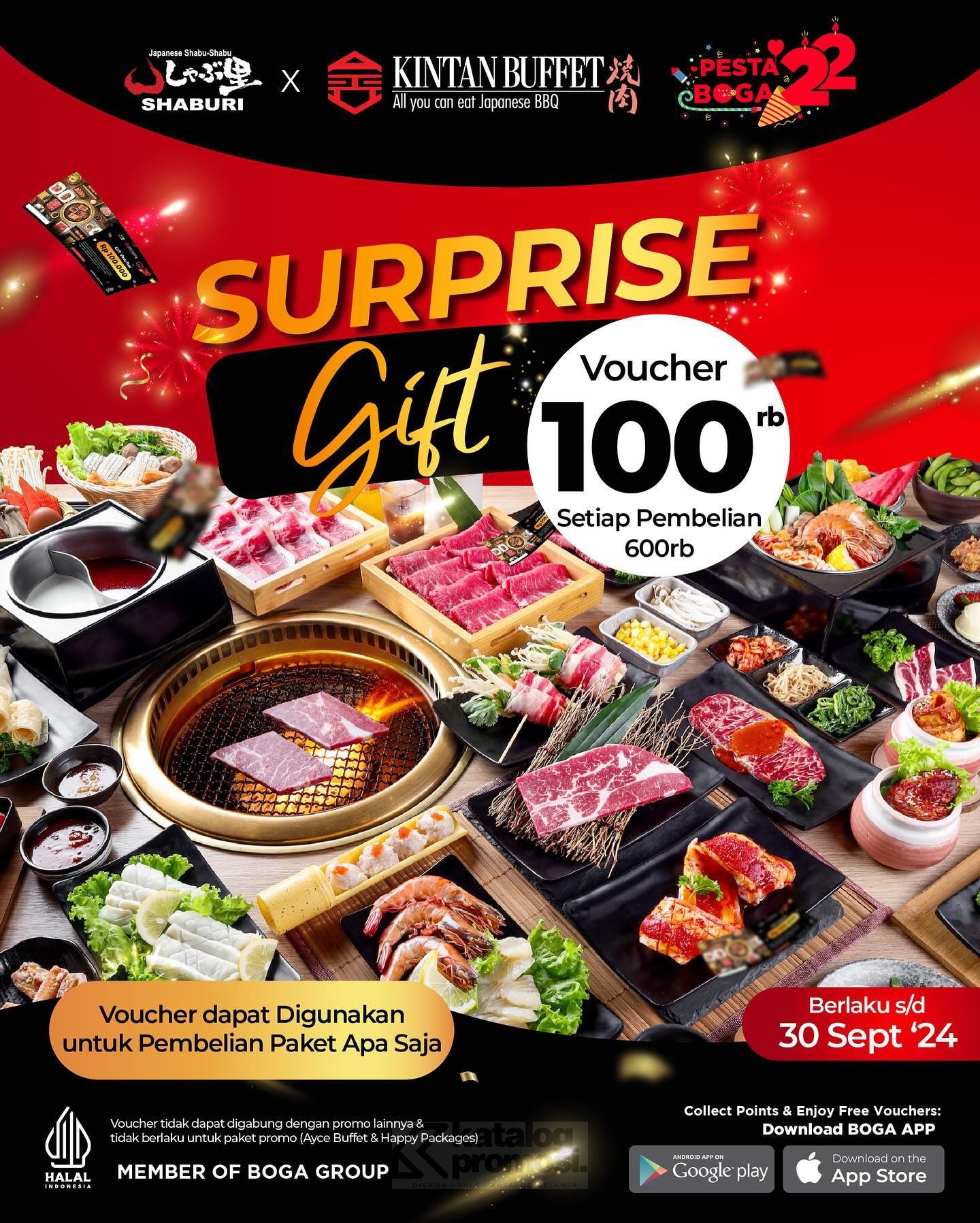 PROMO SHABURI DAN KINTAN BUFFET, Makan SEPUASNYA Dapat kado VOUCHER GRATIS