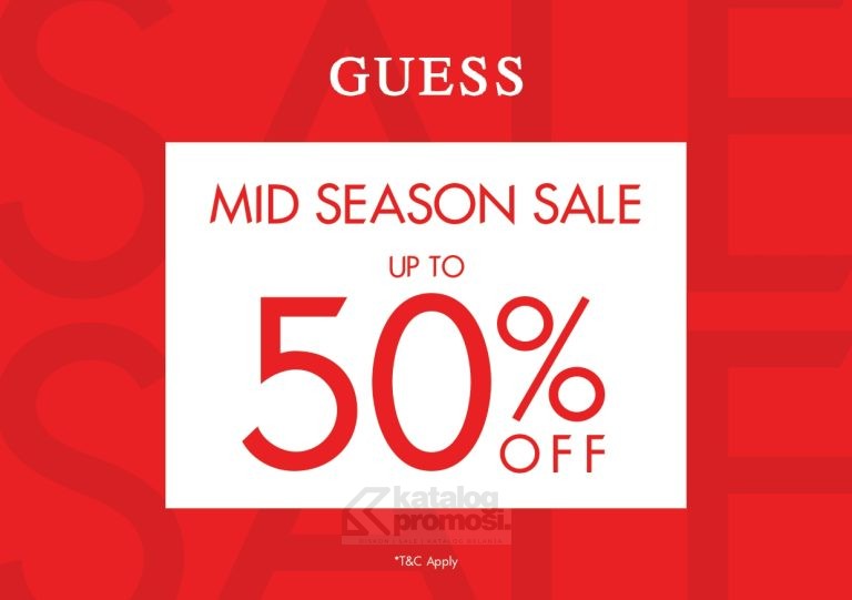 Promo GUESS MID SEASON SALE up to 50% off