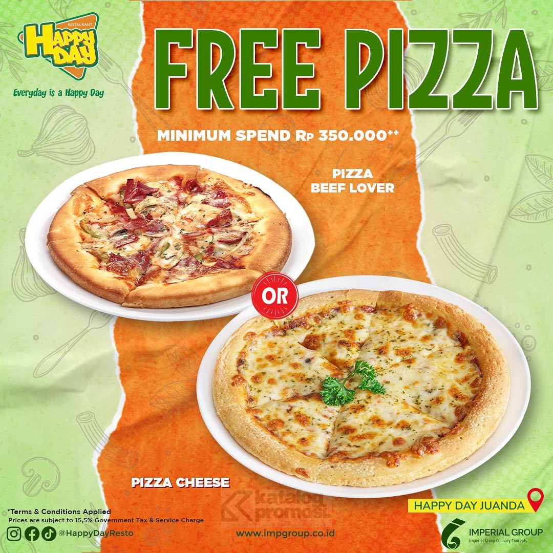 Promo Happy Day GRATIS PIZZA