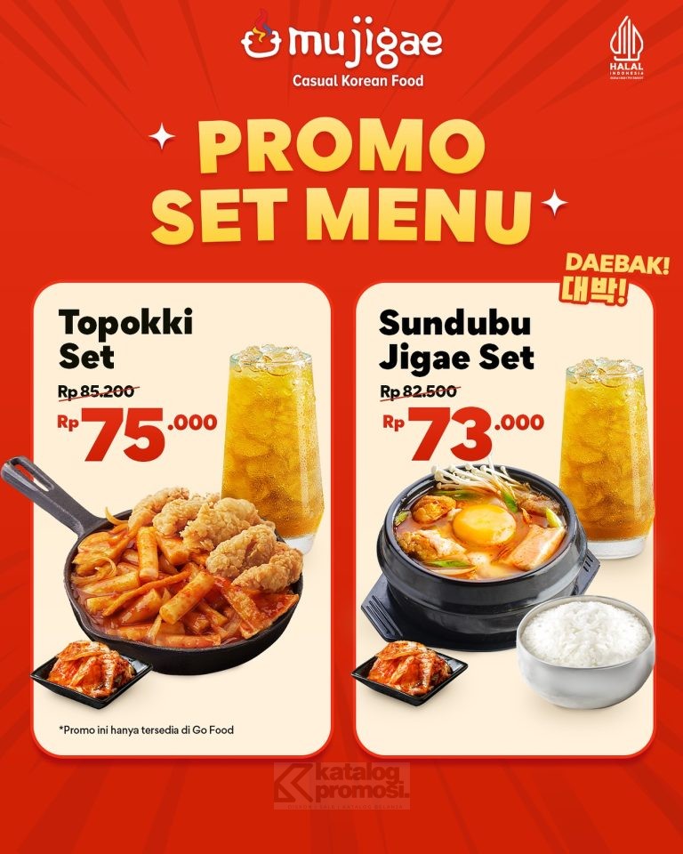 Promo MUJIGAE GOFOOD SET MENU mulai Rp. 73.000