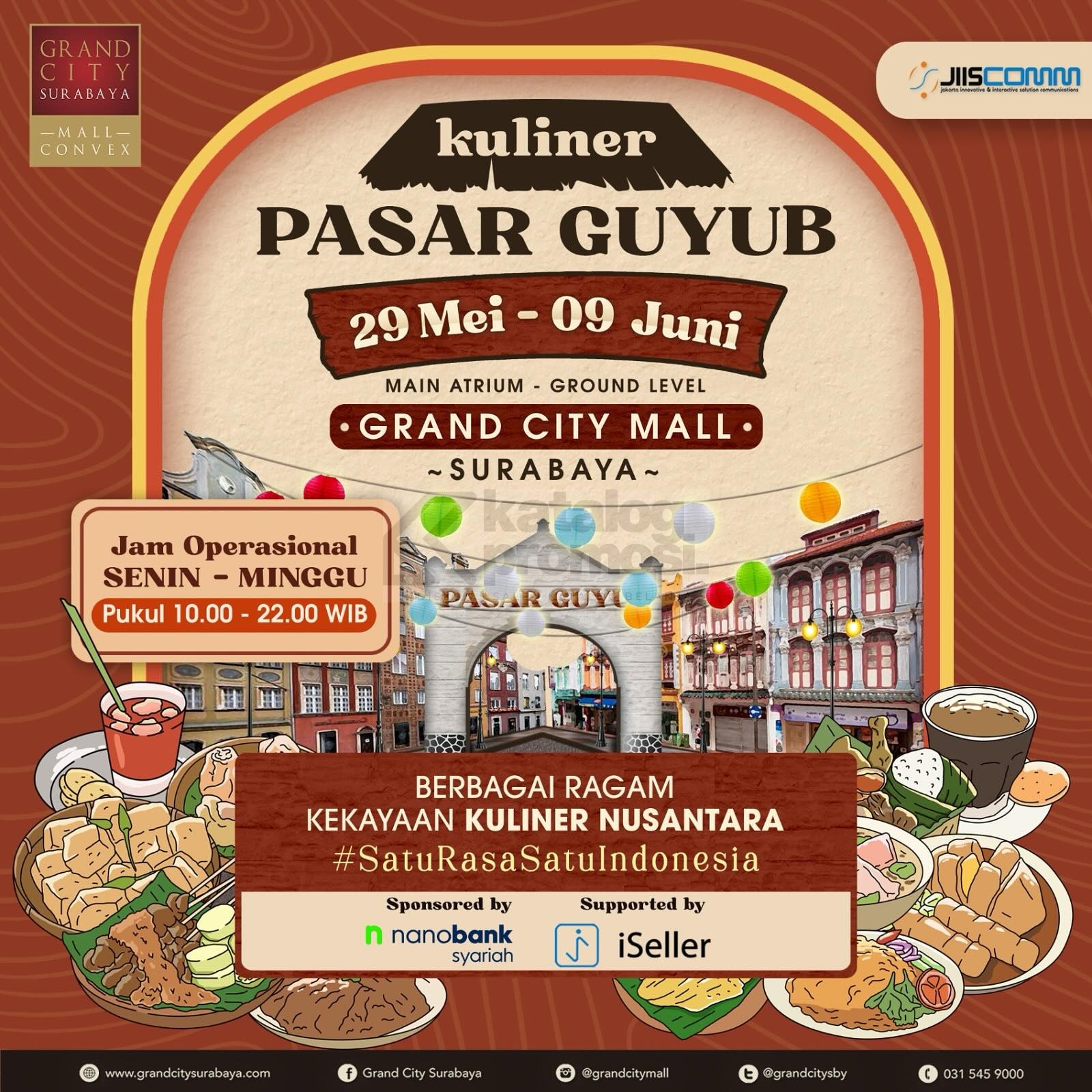 Festival Kuliner Pasar Guyub mulai tanggal 29 Mei - 9 Juni 2024 di Main Atrium Grand City Mall, Surabaya