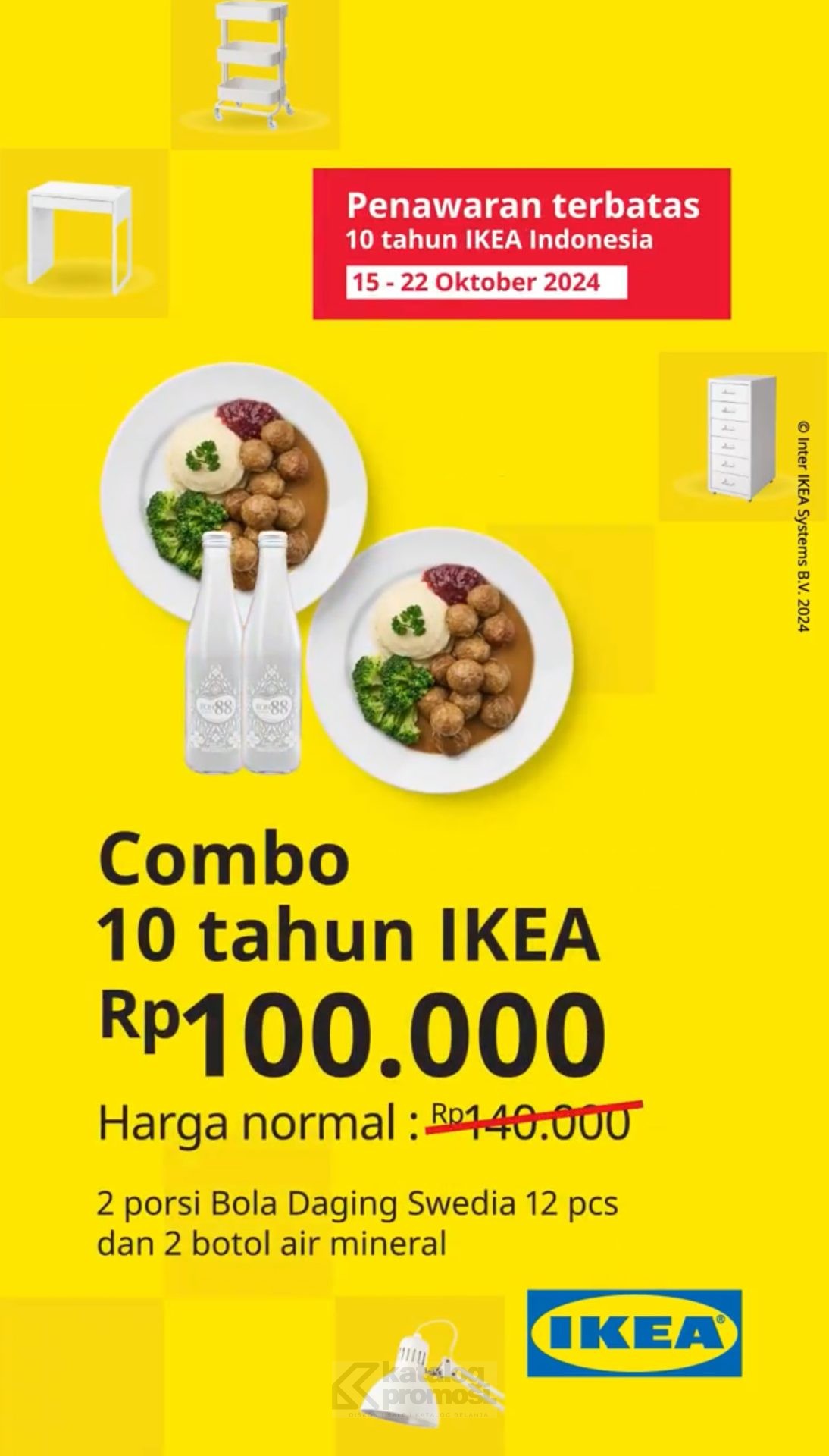 Promo Combo 10 Tahun IKEA Makan Meatball berdua cuma Rp. 100.000