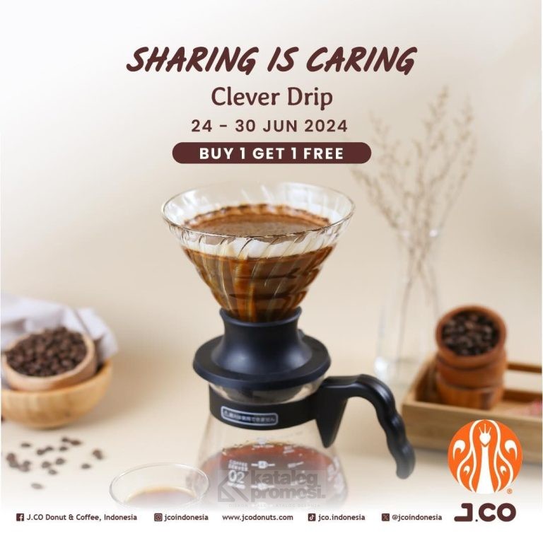 Promo JCO BUY 1 GET 1 FREE untuk Pembelian Kopi dengan Metode Clever Drip