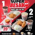 Promo KFC SUPER BESAR NEW mulai Rp. 39RIBUAN sudah termasuk Perkedel/ KFC soup/ Cream soup