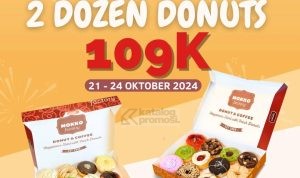 Promo MOKKO FACTORY CRAZY SALE! 2 DOZEN DONUTS cuma Rp. 109RB