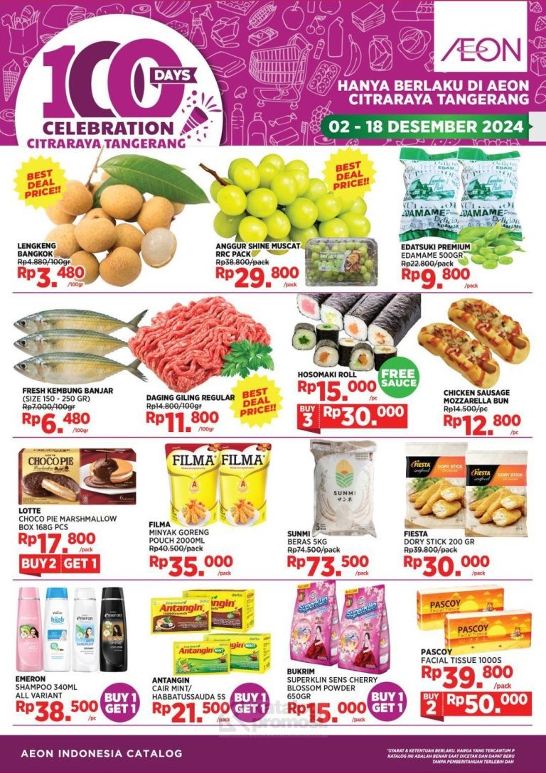 Promo Aeon Store Indonesia Katalog Terbaru 28 Agustus 10 September 2025