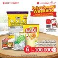 Promo LOTTEMART PAKET SPESIAL WEEKEND Rp. 100.000 dapat 6 PRODUK hanya sampai 23 Juni 2024, berlaku di seluruh store LOTTE MART