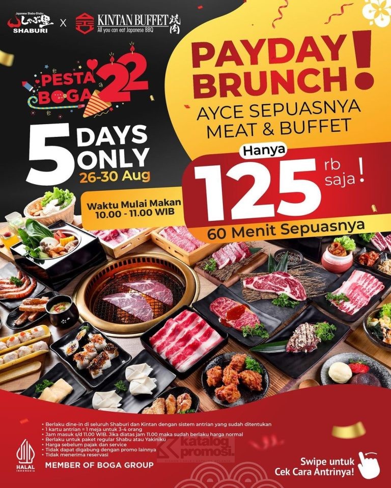 Promo SHABURI dan KINTAN BUFFET ALL YOU CAN EAT MEAT + BUFFET SEPUASNYA cuma Rp. 125.000