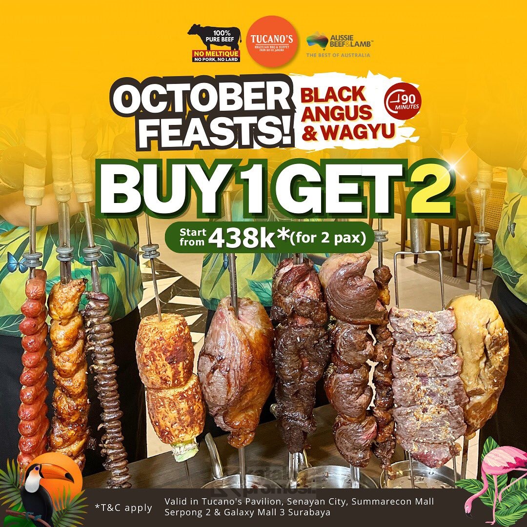 Promo Tucanos October Feast BELI 1 GRATIS 1