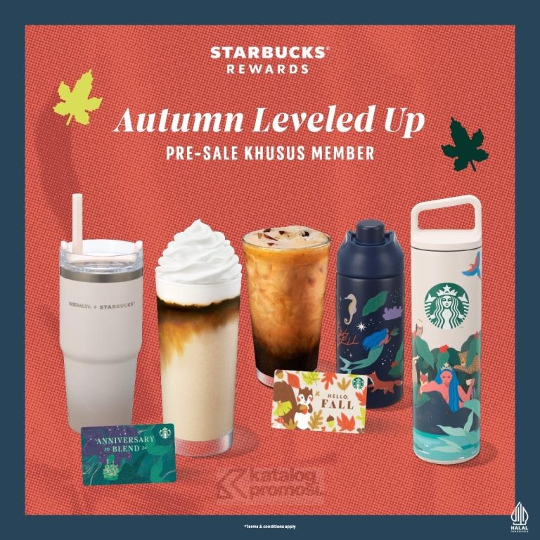 Promo STARBUCKS NEW AUTUMN LEVELED UP COLLECTION MERCHANDISE and DRINK / DESSERT