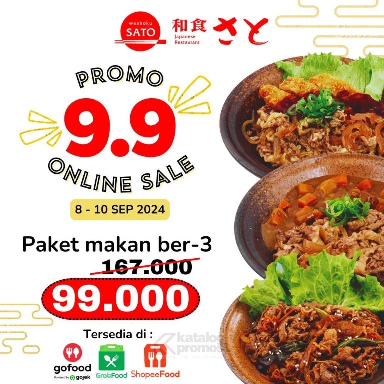 Promo WASHOKU SATO 9.9 ONLINE SALE - PAKET BERTIGA cuma Rp. 99.000