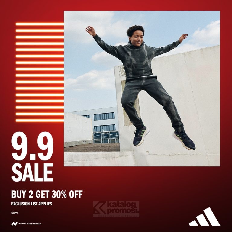 Promo 9.9 ADIDAS SALE BELI 2 GRATIS 30%