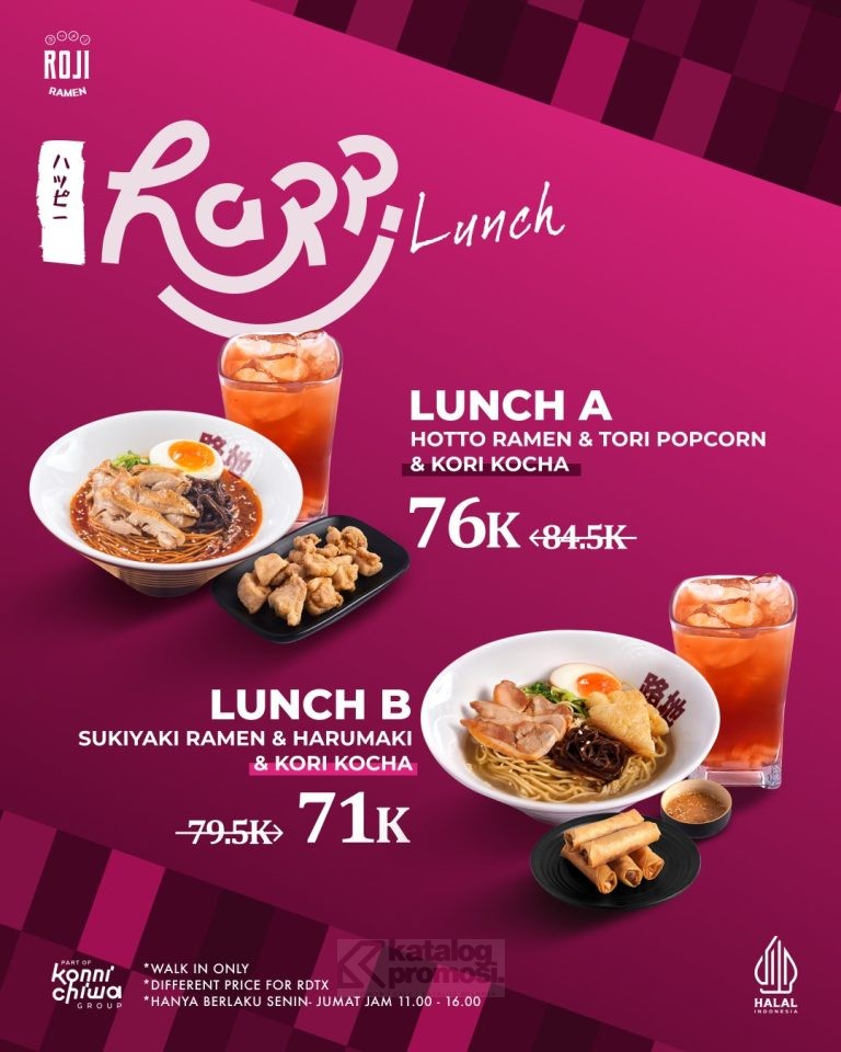 PROMO ROJI HAPPY HOUR PAKET LENGKAP mulai Rp. 76.000