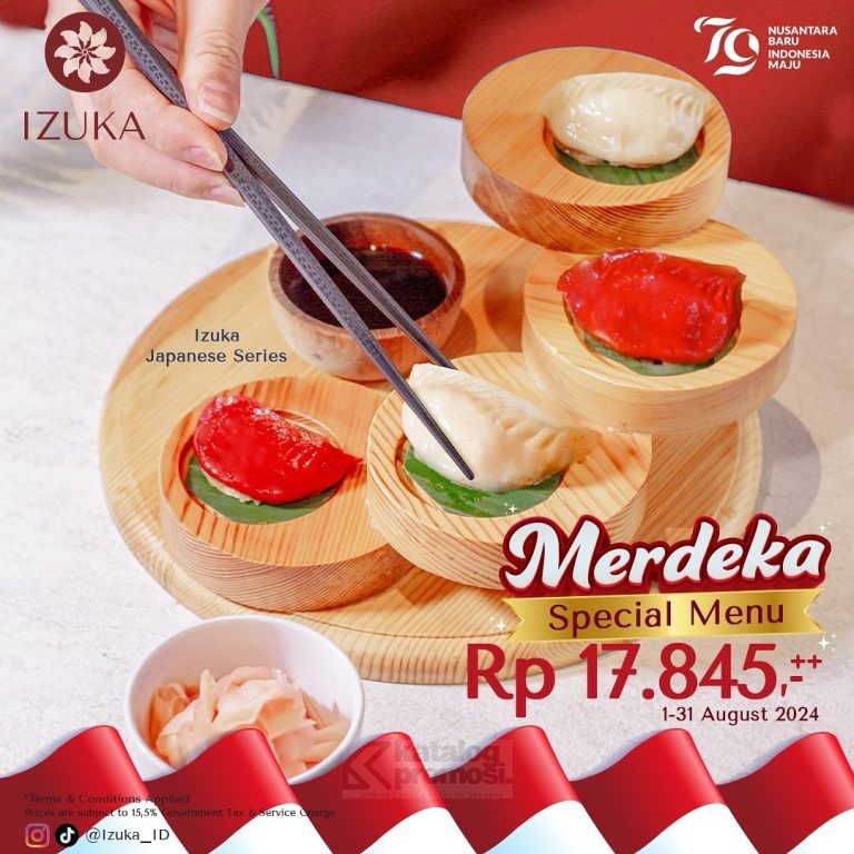 Promo IZUKA MERDEKA SPESIAL MENU cuma Rp. 17.845++