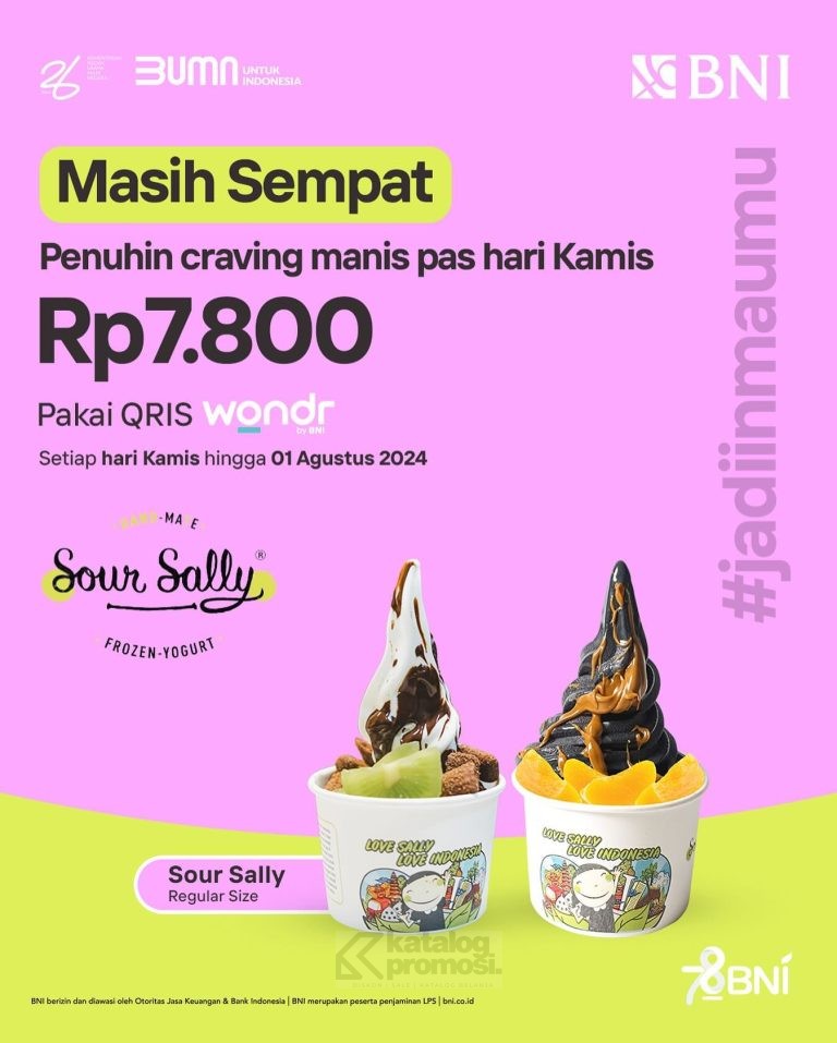 Promo SOUR SALLY HARGA SPESIAL cuma Rp. 7.800 dengan QRIS wondr by BNI