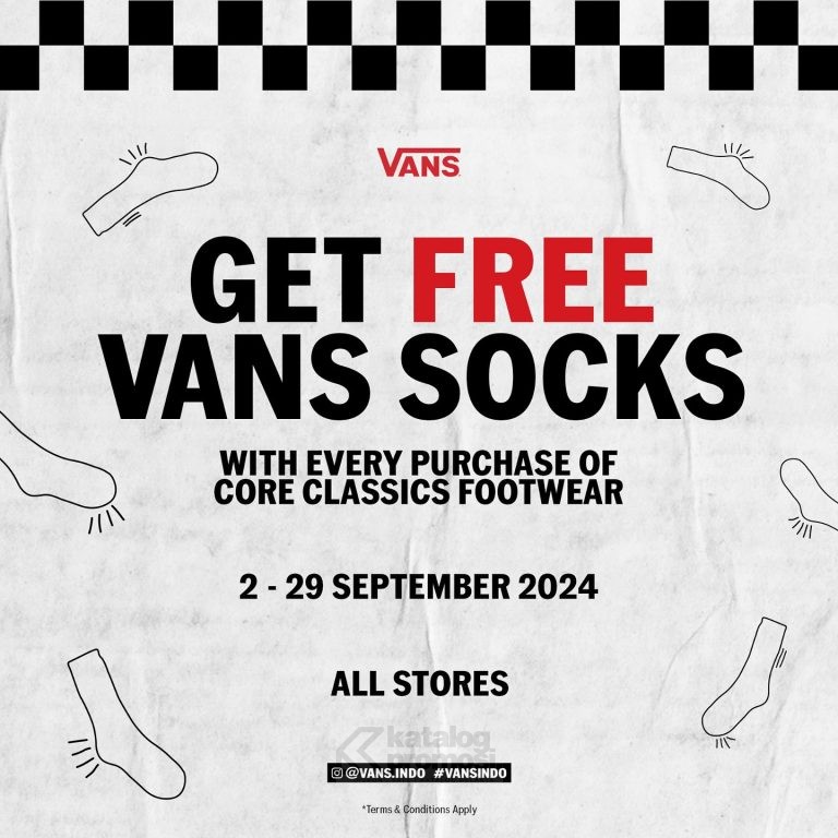 Promo Vans Indonesia Beli Sepatu Vans Original, Dapat Kaos Kaki Gratis