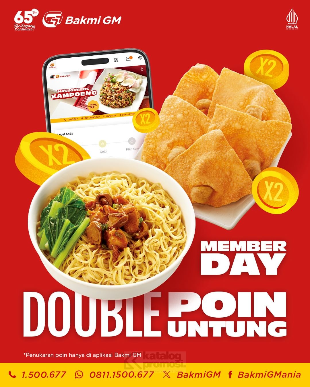 Promo BAKMI GM WEDNESDAY is MEMBERS DAY!