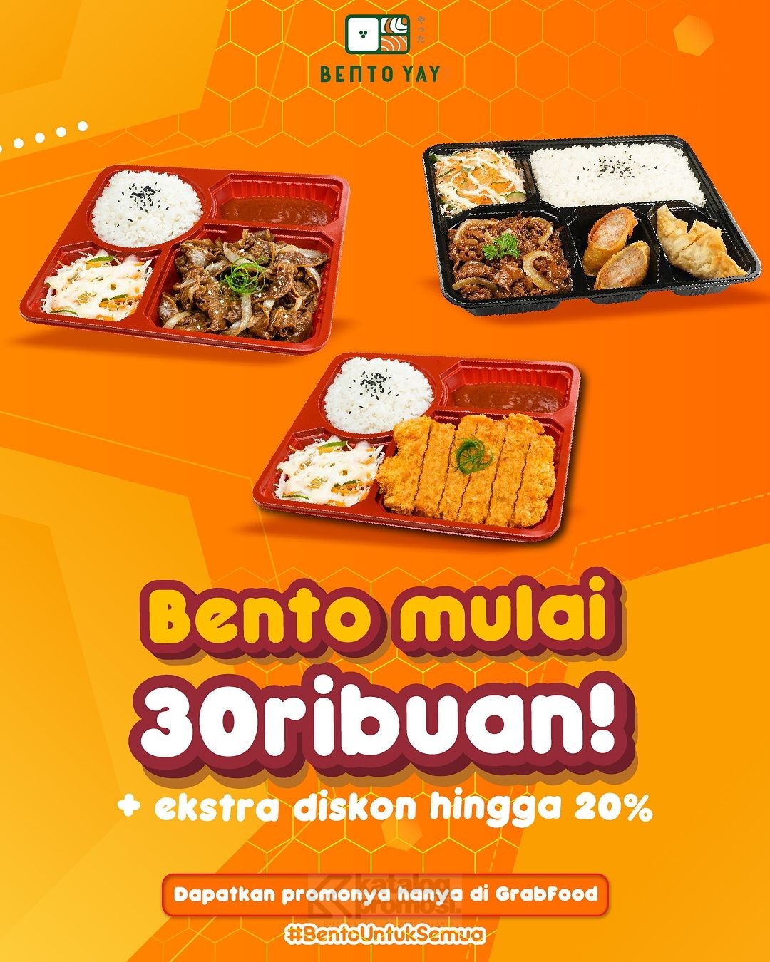 Promo BENTO YAY! GRABFOOD - Bento Favorit mulai Rp. 30Ribuan + Ekstra Diskon Hingga 20%