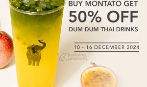 Promo DUM DUM THAI DRINKS X MONTATO Aeon Mall Jakarta Garden City Disc 50% For Drinks*