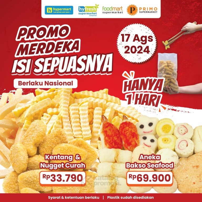 PROMO HYPERMART ISI PLASTIK SEPUASNYA dengan kentang & nugget curah dan aneka bakso seafood curah MULAI Rp. 33.790 AJA