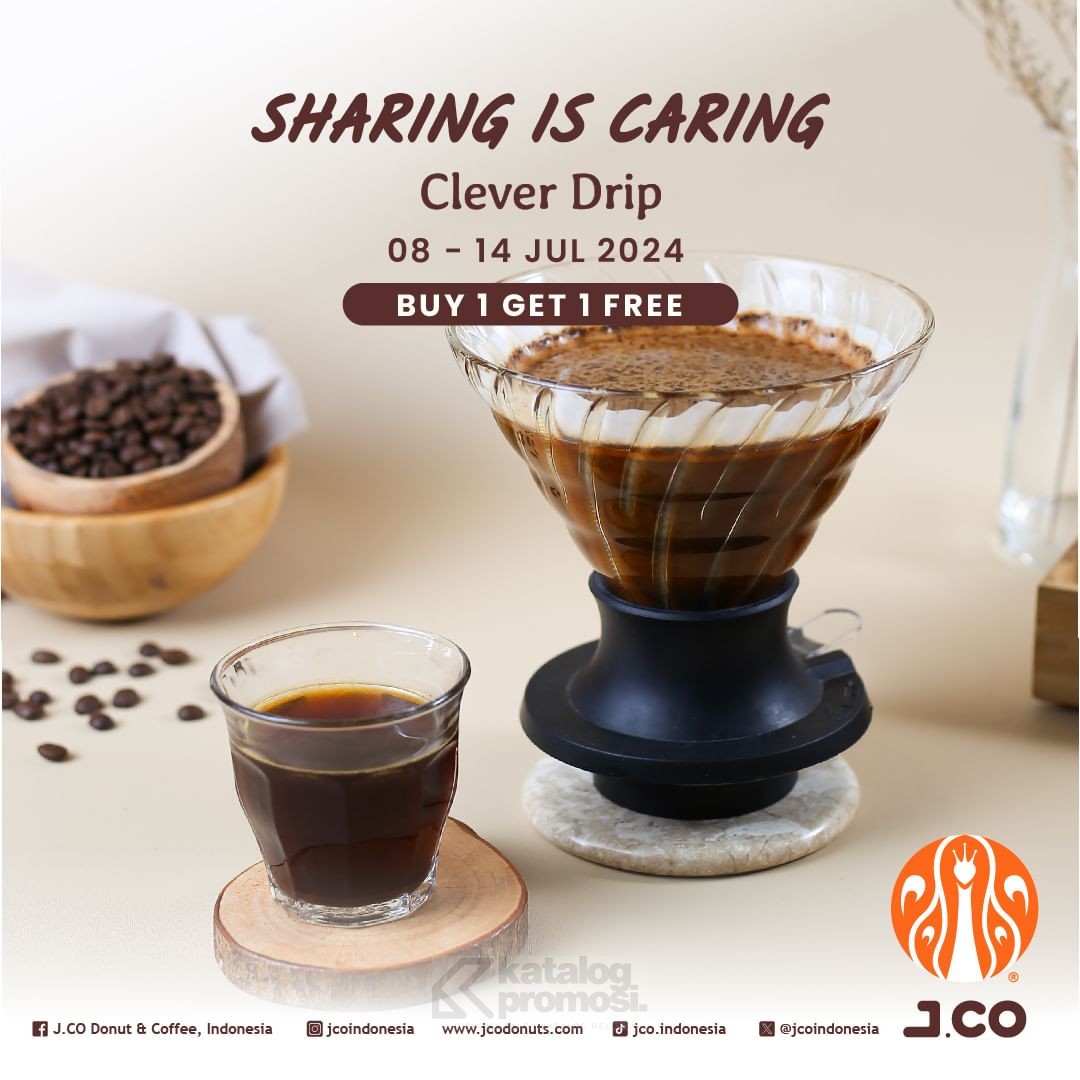 Promo JCO BUY 1 GET 1 FREE untuk Pembelian Kopi dengan Metode Clever Drip